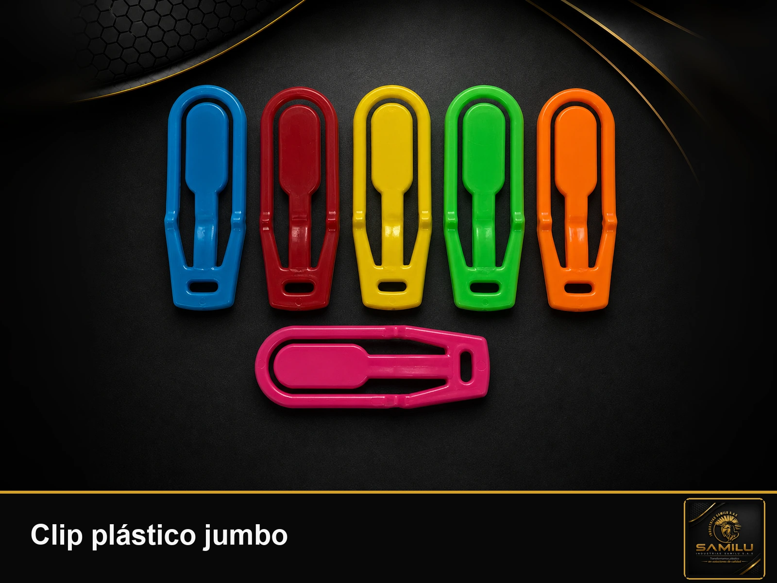 Producto Clip plástico jumbo fabricado por Industrias Samilu